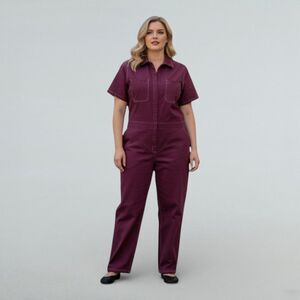 Wildfang Burgundy Jumpsuit